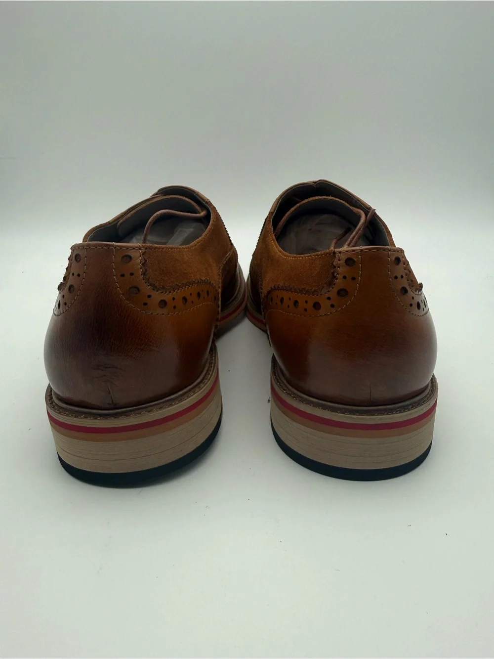 BRAND NEW English Laundry Wanstead Wingtip (Cognac) Brown Suede Leather Sz 10.5